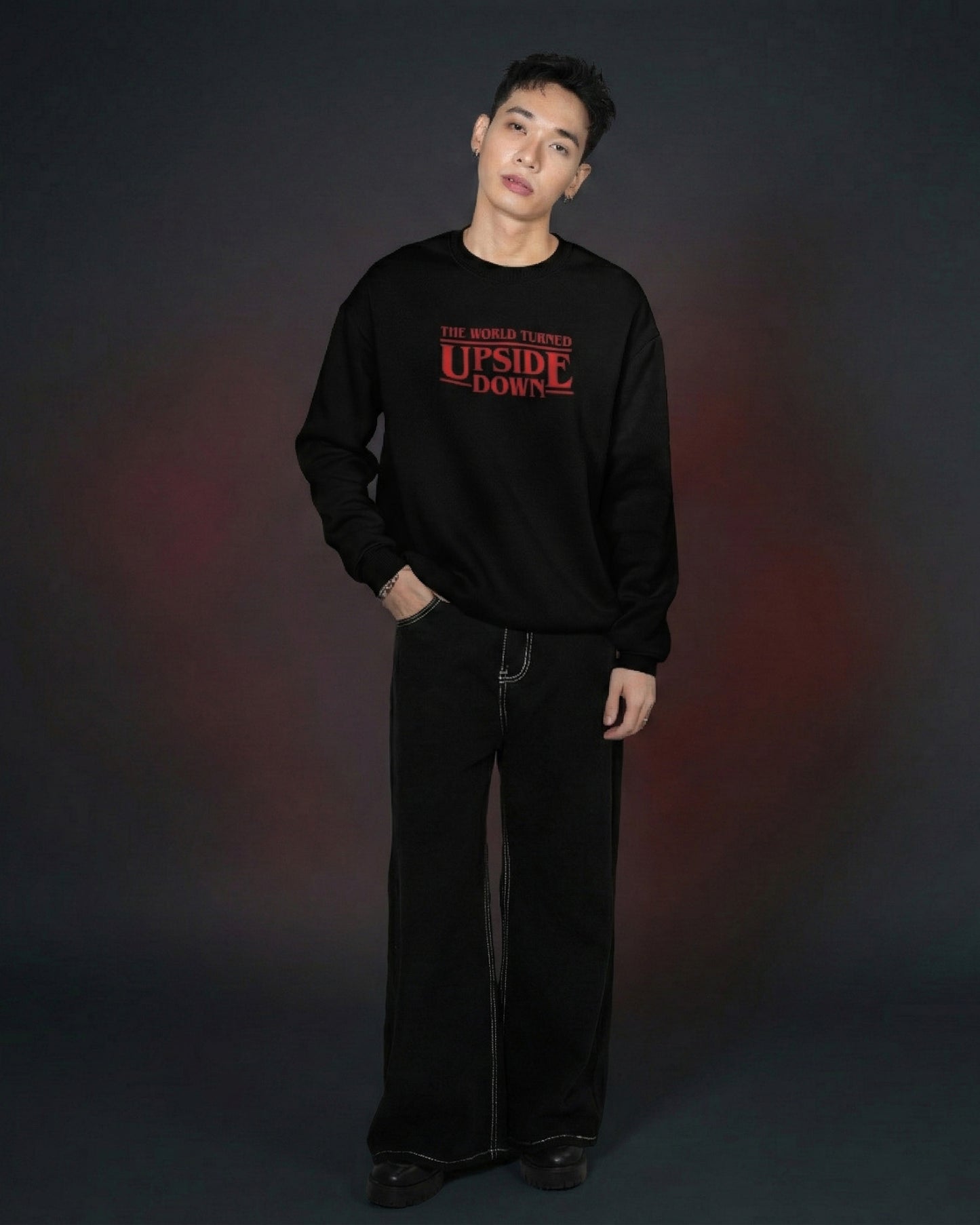 Stranger Things: Black Graphic Sweatshirt | Unisex